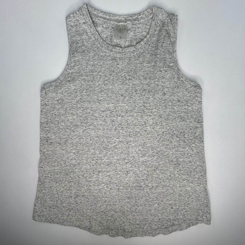 CALIA Carrie Underwood Womens Tank Top S Gray Space Dye Muscle Workout Athletic